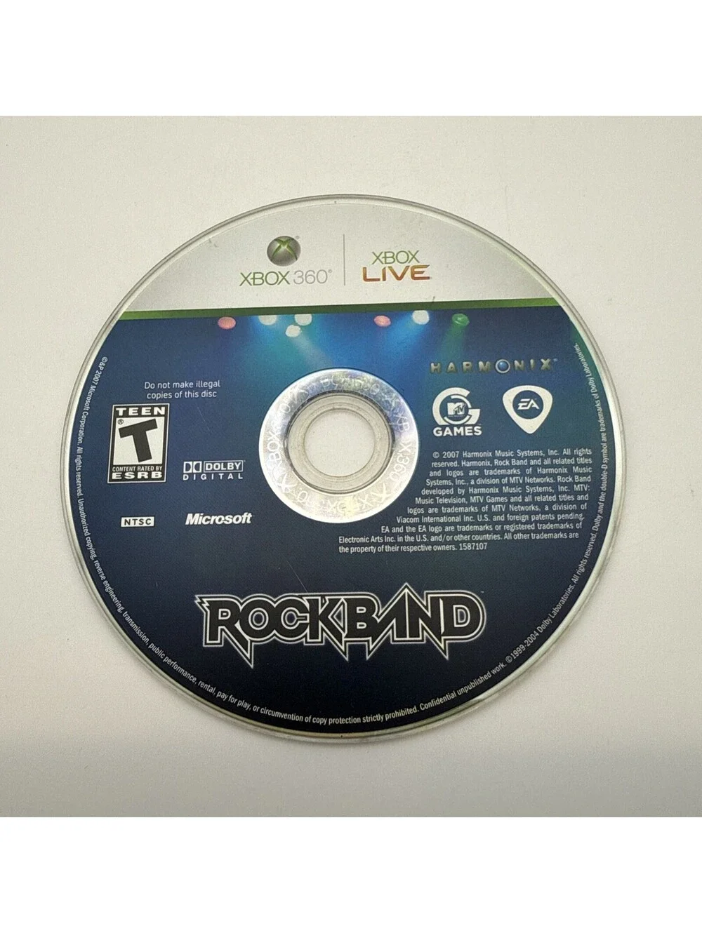 Rock Band Xbox 360 Game With Manual - CIB